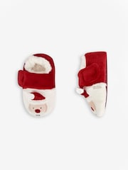JoJo Maman Bébé Red Santa Slipper Shoes - Image 4 of 4