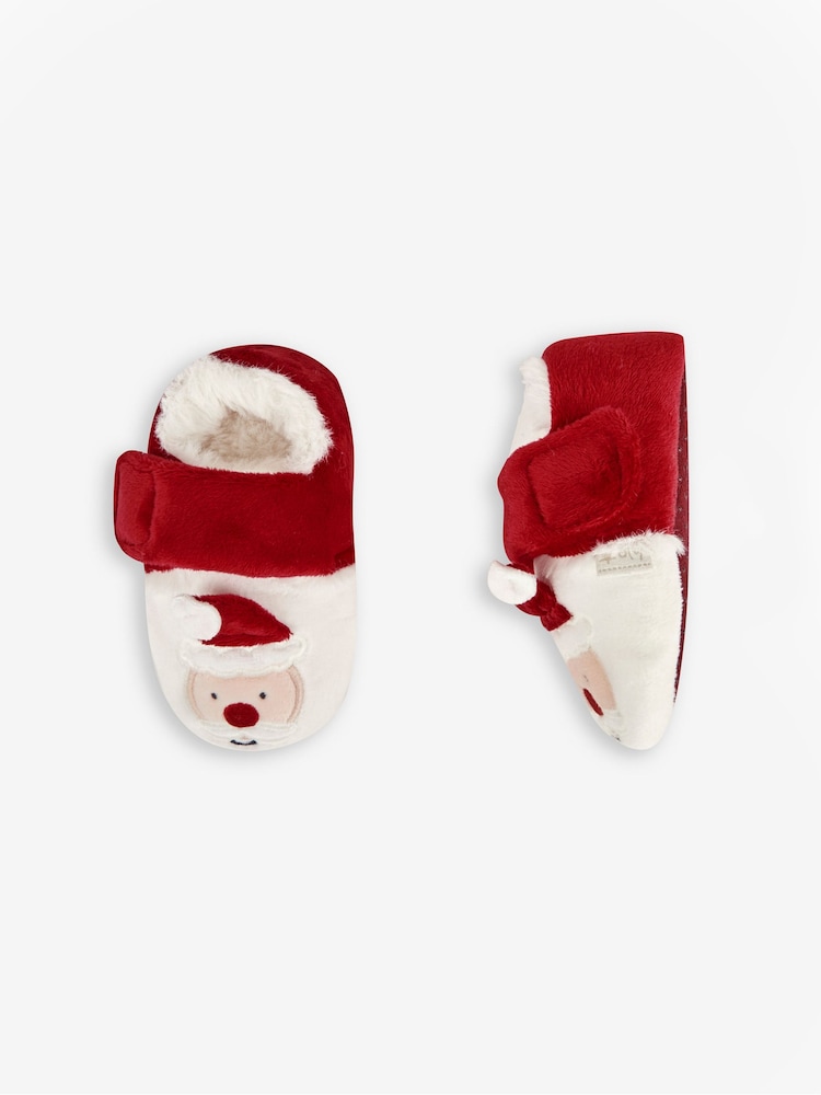 JoJo Maman Bébé Red Santa Slipper Shoes - Image 4 of 4