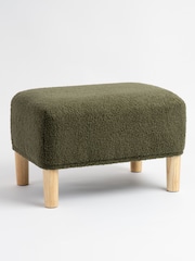 Scottish Everlastings Ltd Green Boucle Footstool - Image 2 of 3