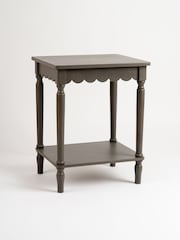 Scottish Everlastings Ltd Olive Brown Scalloped Edge Side Table - Image 2 of 3