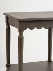 Scottish Everlastings Ltd Olive Brown Scalloped Edge Side Table - Image 3 of 3