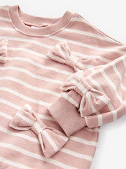 Pink Stripped Padded Bows Long Sleeve Top and Leggings Set (3mths-7yrs) - Image 8 of 8