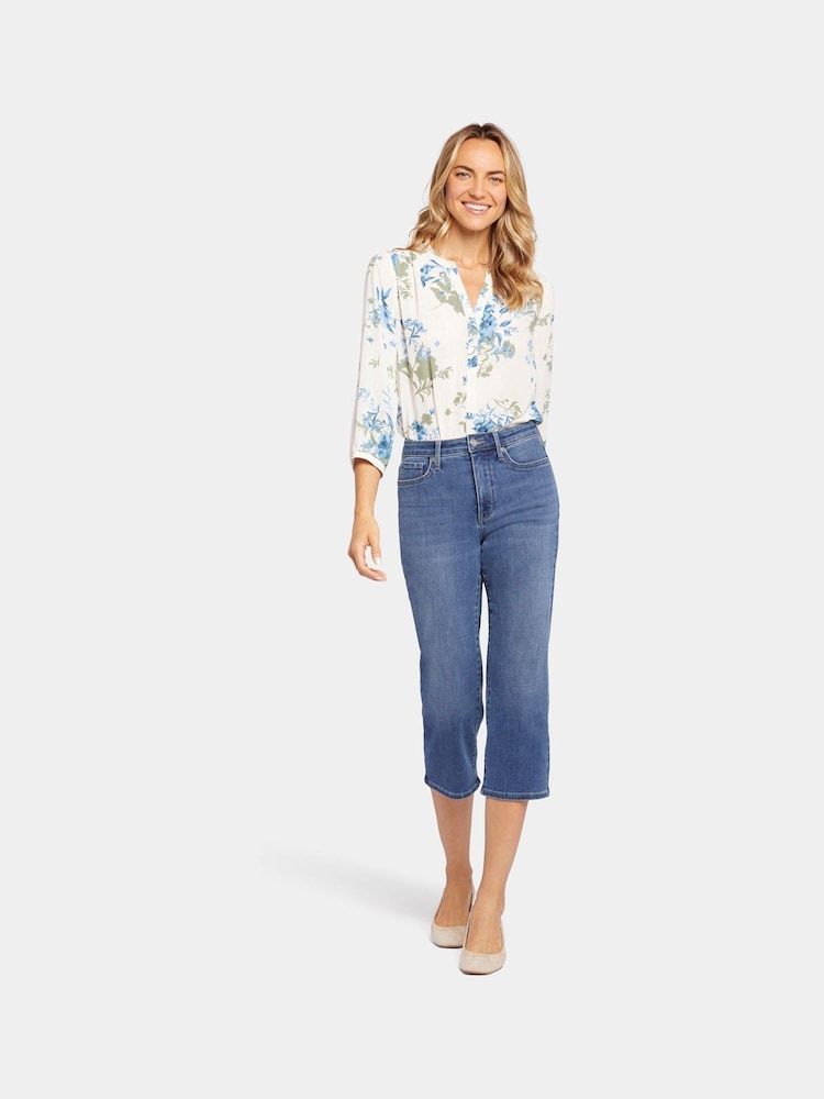 NYDJ Blue Joni Relaxed Capri Jeans - Image 1 of 6