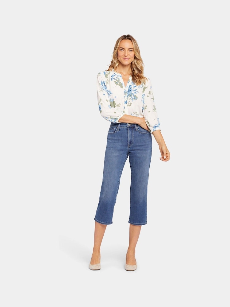 NYDJ Blue Joni Relaxed Capri Jeans - Image 3 of 6