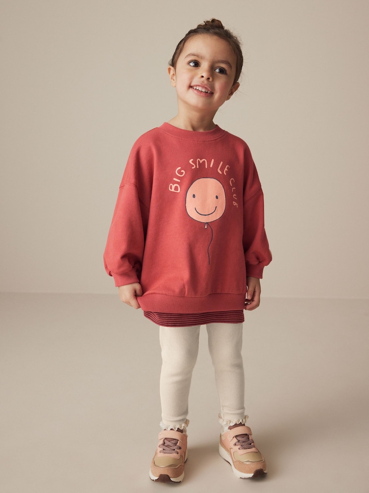 Red Smile Character Long Sleeve Top and Leggings Set (3mths-6yrs) - Image 1 of 7