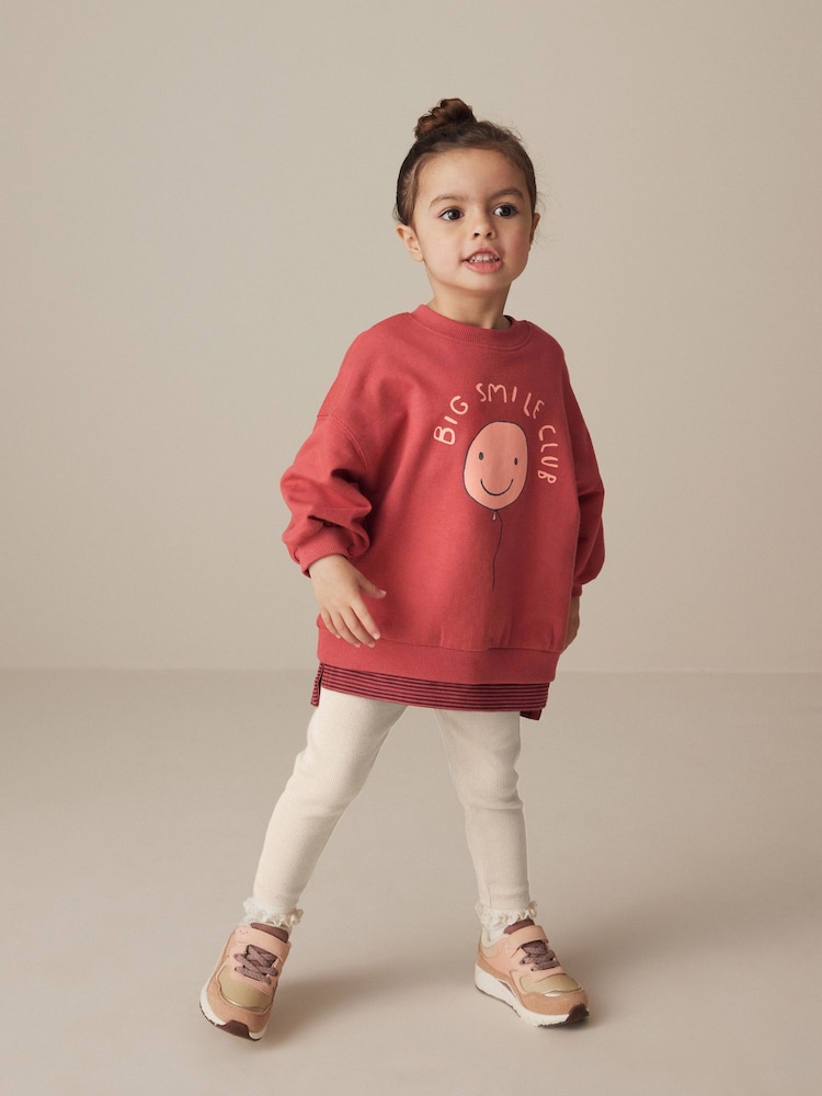 Red Smile Character Long Sleeve Top and Leggings Set (3mths-6yrs) - Image 2 of 7
