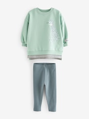 Green Leopard Character Long Sleeve Top and Leggings Set (3mths-7yrs) - Image 5 of 7