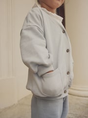 Blue Long Sleeve 100% Cotton Cardigan and Wide Leg Joggers Set (3mths-7yrs) - Image 3 of 7