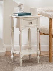Scottish Everlastings Ltd Ivory Side Table with Drawer - Image 1 of 3