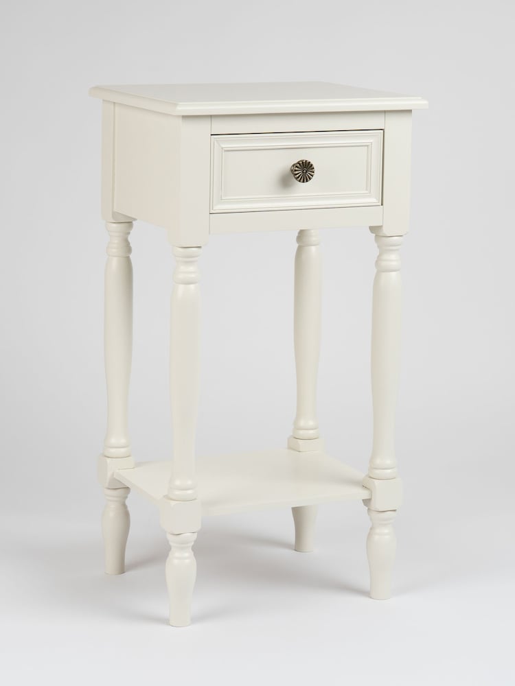 Scottish Everlastings Ltd Ivory Side Table with Drawer - Image 2 of 3