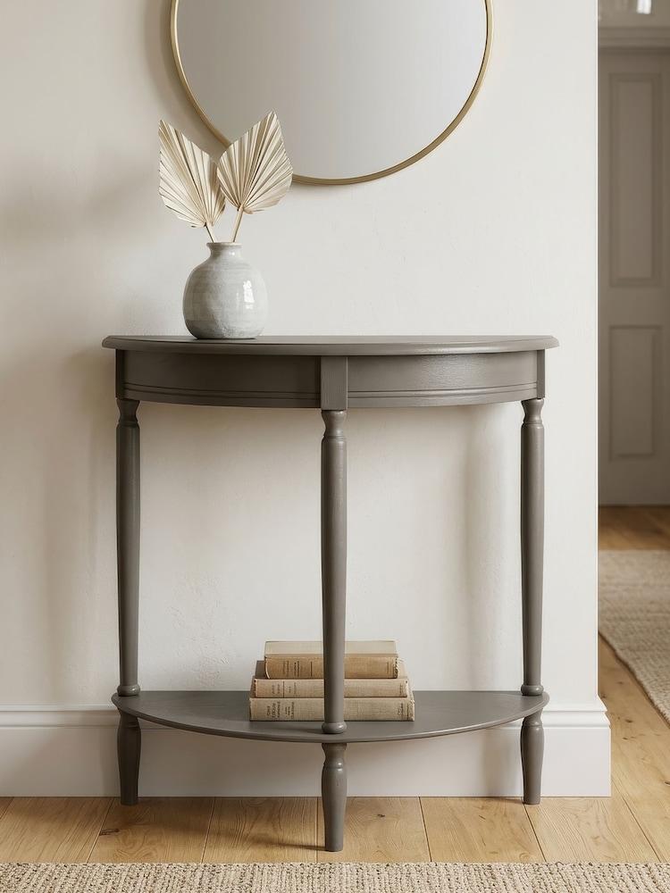 Scottish Everlastings Ltd Olive Brown Half Round Table - Image 1 of 3