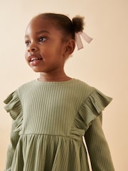 Green Brushed Ribbed Long Sleeve T-Shirt and Leggings Set (3mths-7yrs) - Image 4 of 7