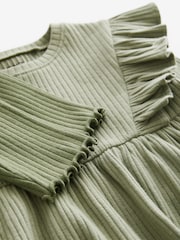 Green Brushed Ribbed Long Sleeve T-Shirt and Leggings Set (3mths-7yrs) - Image 7 of 7