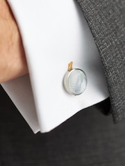 Sage Green Tie, Pocket Square and Cufflinks Gift Box Set - Image 4 of 4