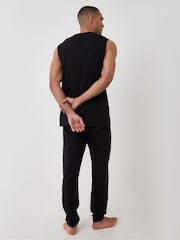 Threadbare Black Relaxed Fit Sleeveless Lounge Set - Image 2 of 4