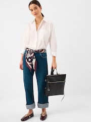 Accessorize Black Double Zip Leather Backpack - Image 2 of 2