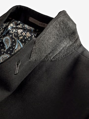 Black Slim Fit Tuxedo Suit Jacket - Image 8 of 9