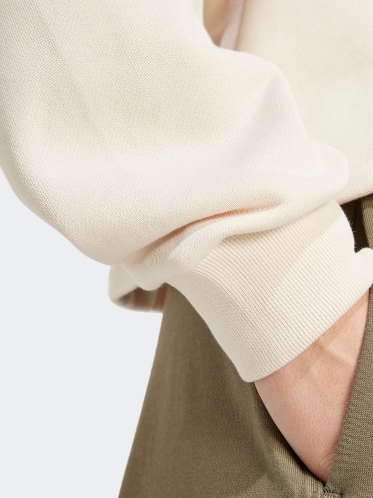 adidas Originals White Essential 100% Cotton Sweatshirt - Image 6 of 7