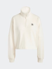 adidas Originals White Essential 100% Cotton Sweatshirt - Image 7 of 7