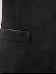 Skopes Black Tailored Fit Jive Velvet Jacket - Image 8 of 9