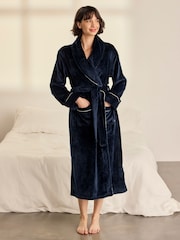 Chelsea Peers Blue Fleece Dressing Gown - Image 1 of 5