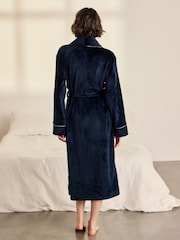 Chelsea Peers Blue Fleece Dressing Gown - Image 4 of 5