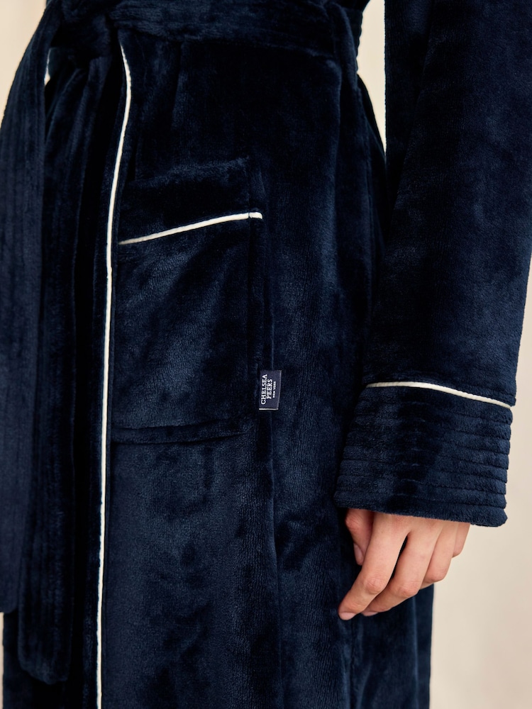 Chelsea Peers Blue Fleece Dressing Gown - Image 5 of 5 Chelsea Peers Blue Fleece Dressing Gown - Image 5 of 5