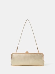 Accessorize Gold Clip Frame Clutch Bag - Image 1 of 3