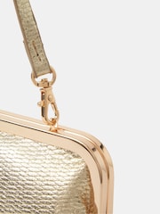 Accessorize Gold Clip Frame Clutch Bag - Image 2 of 3