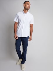 Threadbare White Oxford Short Sleeve Shirt - Image 3 of 4