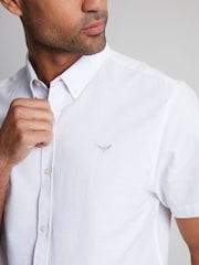 Threadbare White Oxford Short Sleeve Shirt - Image 4 of 4