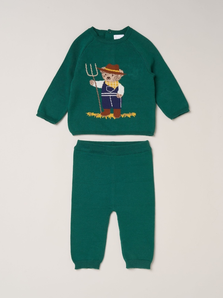 Grün - Rock-A-Bye Baby Boutique True Knit Jumper and Leggings Set - Bild 1 von 5 Grün - Rock-A-Bye Baby Boutique True Knit Jumper and Leggings Set - Bild 1 von 5