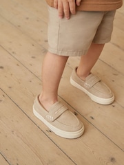 Stone Neutral Standard Fit (F) Penny Loafers - Image 1 of 8