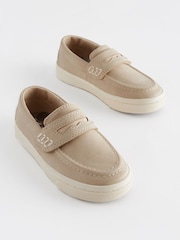 Stone Neutral Standard Fit (F) Penny Loafers - Image 4 of 8