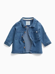 MORI Dark Blue Denim Button-Down Shirt - Image 1 of 2