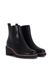 Linzi Black Greta Ankle Boots with Small Platform Heel - Image 3 of 4