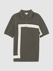 Reiss Sage Bello Striped Polo T-Shirt - Image 2 of 4