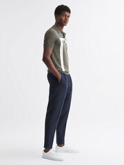Reiss Sage Bello Striped Polo T-Shirt - Image 3 of 4