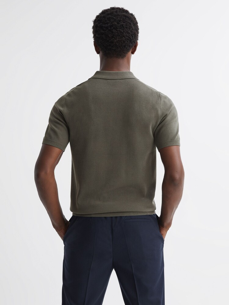 Reiss Sage Bello Striped Polo T-Shirt - Image 4 of 4