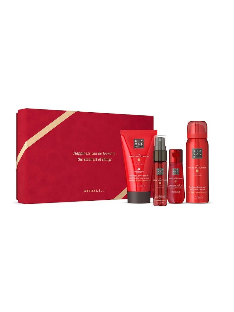 Rituals Red The Ritual of Ayurveda Small Indian Rose & Sweet Almond Oil Gift Set - Image 1 of 4 Rituals Red The Ritual of Ayurveda Small Indian Rose & Sweet Almond Oil Gift Set - Image 1 of 4