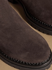 Коричнева замша - Russell & Bromley Elmley Shearling Midi Boots - Image 4 of 7