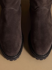 Коричнева замша - Russell & Bromley Elmley Shearling Midi Boots - Image 7 of 7