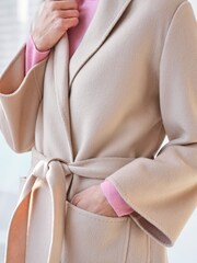 Pure Collection Camel Double Faced Kimono Coat - Image 1 of 3