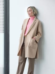 Pure Collection Camel Double Faced Kimono Coat - Image 3 of 3