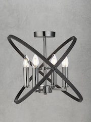 Searchlight Metal Eternity 4 Light Semi Flush Light Fitting - Image 1 of 3