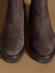 Russell & Bromley Brown Suede Mystic Chunky Chelsea Ankle Boots - Image 7 of 7
