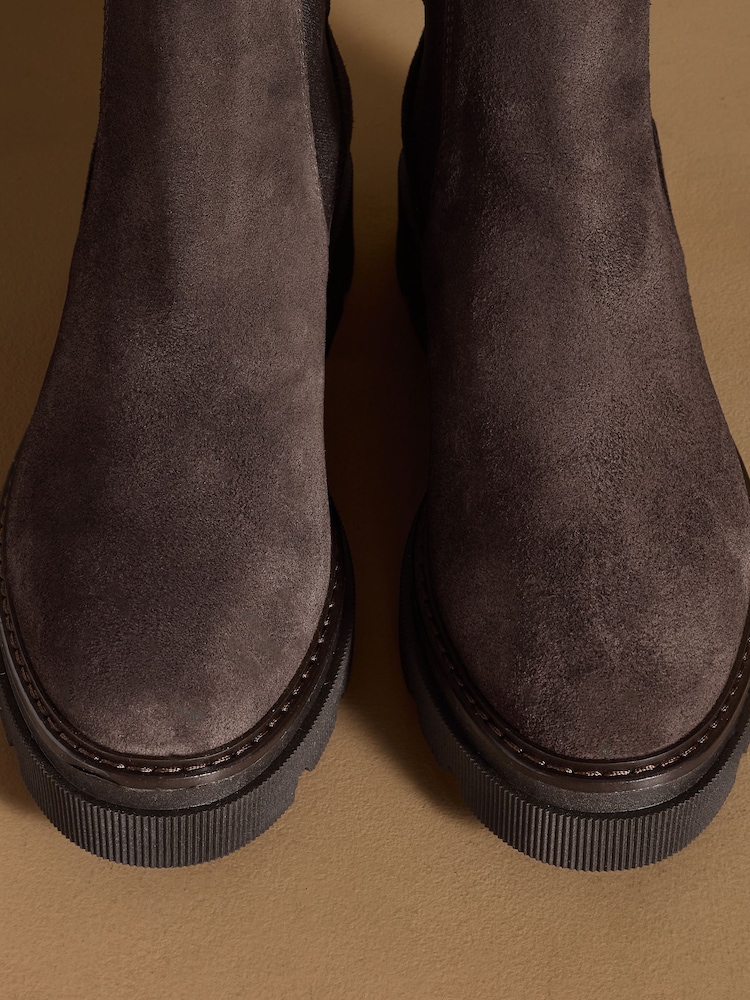 Russell & Bromley Brown Suede Mystic Chunky Chelsea Ankle Boots - Image 7 of 7 Russell & Bromley Brown Suede Mystic Chunky Chelsea Ankle Boots - Image 7 of 7