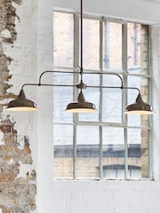 Pewter Grey Oxford 3 Light Linear Pendant - Image 1 of 8