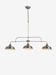 Pewter Grey Oxford 3 Light Linear Pendant - Image 3 of 8