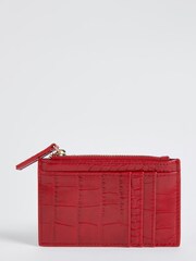 Red Zip Coin Purse Card Holder - Image 1 of 4
